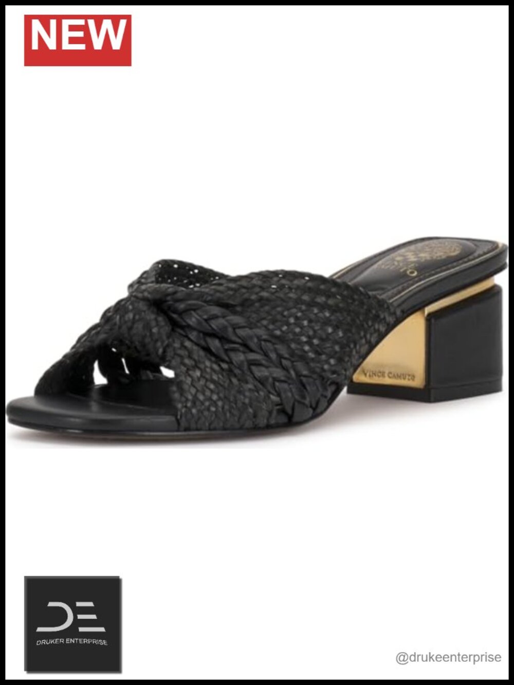 Women's Heeled Sandals with Faux Leather